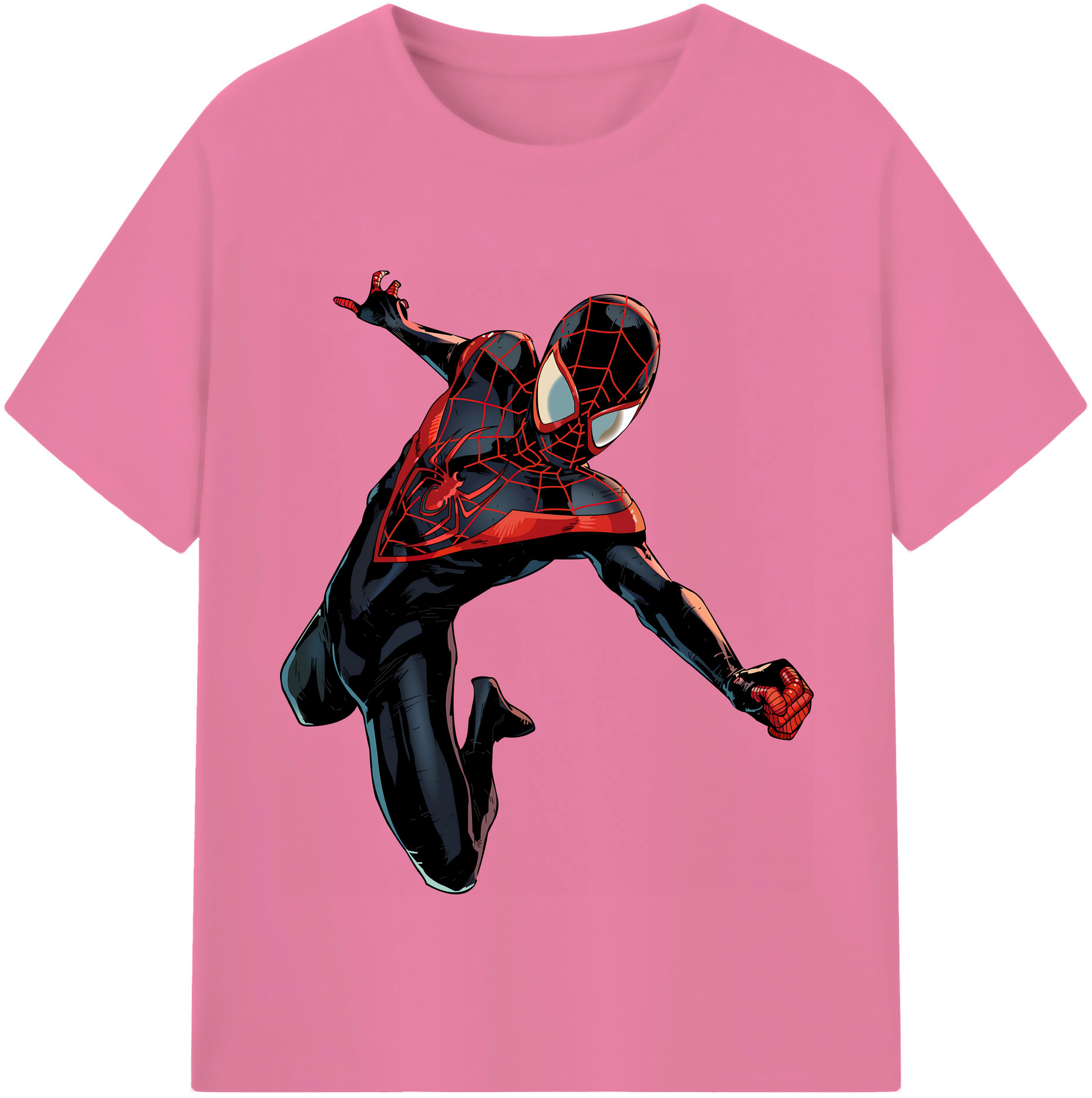 （画像用） Spider Man スパイダーマン 綿100％半袖Tシャツ（フロントプリント）